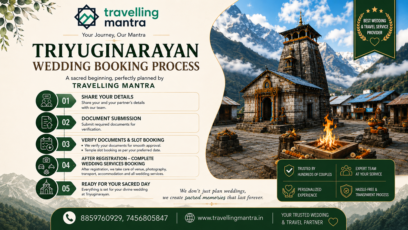Triyuginarayan Destination Wedding Plan Your Divine Wedding with Travelling Mantra