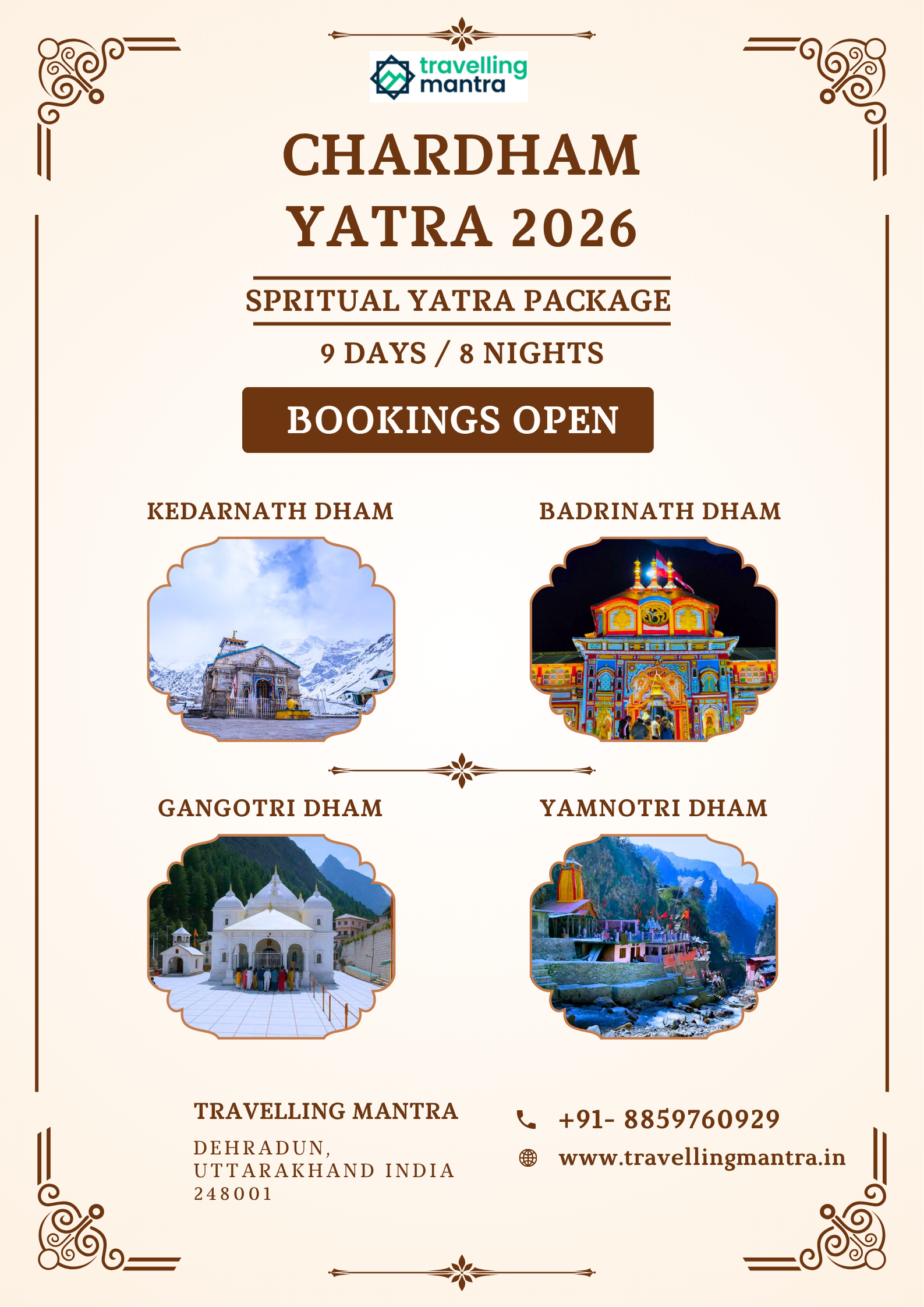 Chardham Yatra 2026 Tentative Kapat Opening Dates
