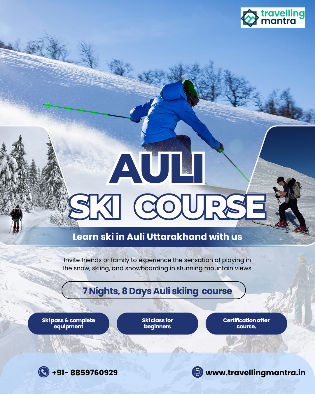 Auli Skiing Basic Course 7N 8D