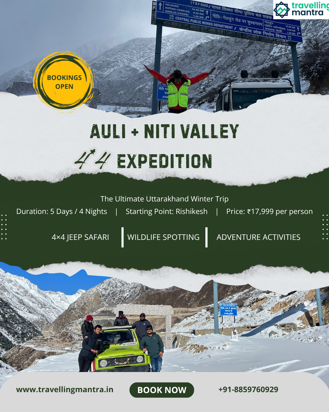Auli Niti Valley Winter Expedition in Uttarakhand
