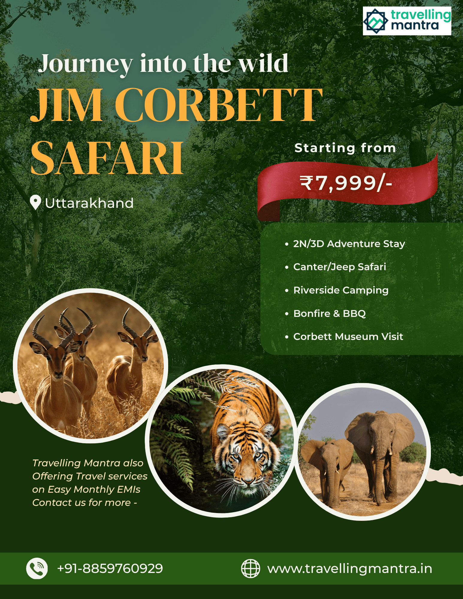 Jim Corbett 2 Nights 3 Days Safari Getaway