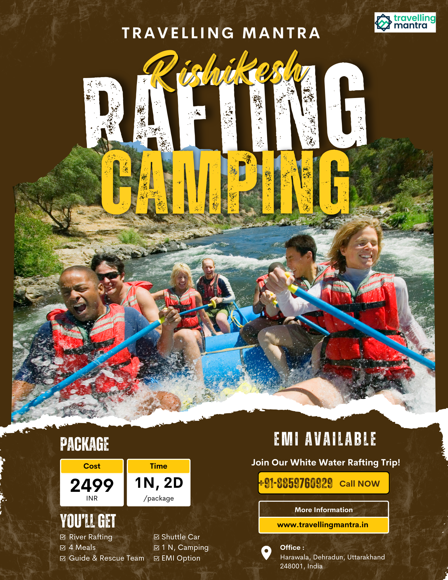 Rishikesh Camping and  River Rafting Package