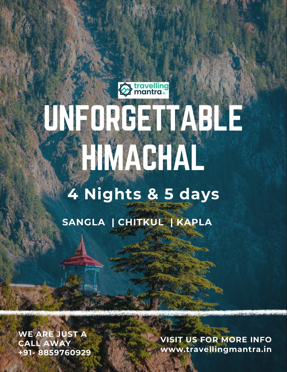 Sangla – Chitkul – Kalpa Tour Package 4N 5D